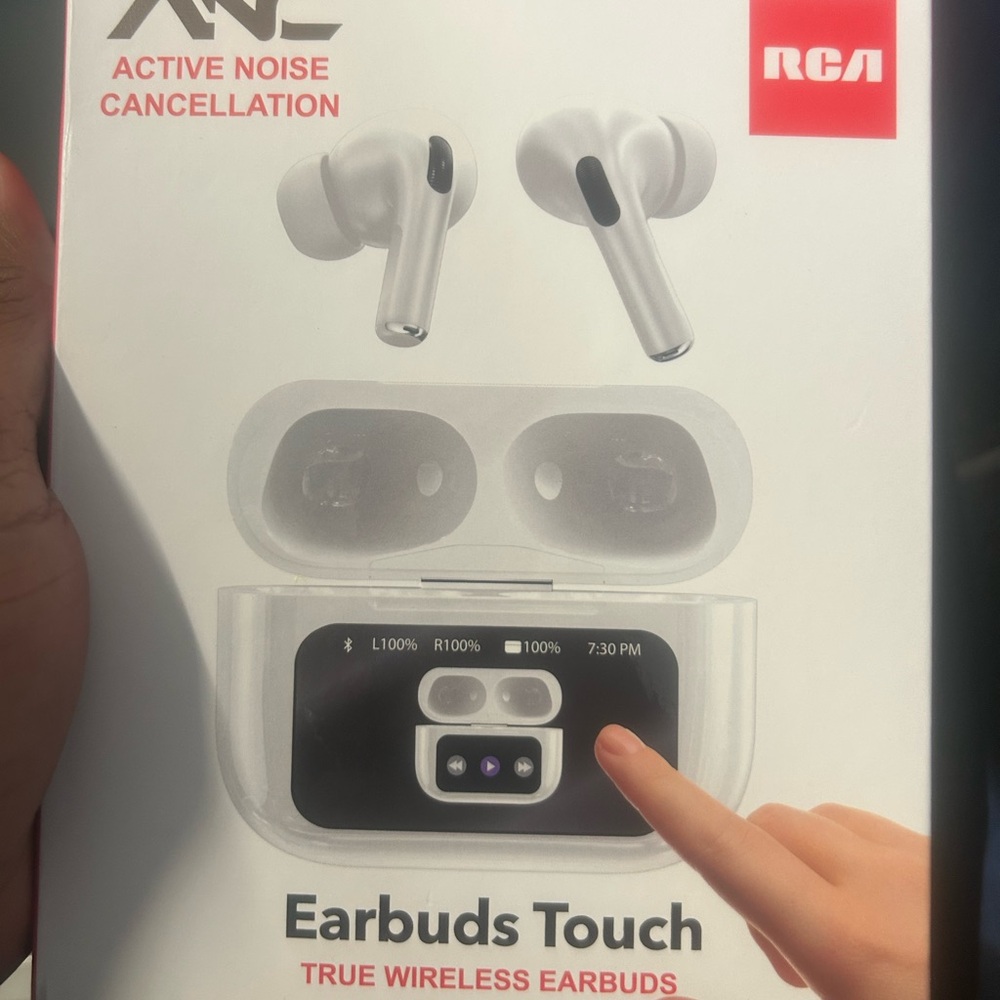 RCA Earbuds Touch True Wireless Earbuds - White